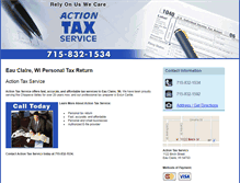 Tablet Screenshot of eauclairetaxreturns.com